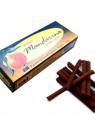 Anand's mandarine aroma dhoop (безновні) мандарин, ароматичні палички, натуральні палички, пахощі