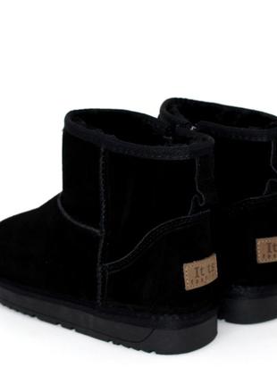 Стильні чорні зимові чоловічі уггі,угги,чоботи короткі з хутром,замшеві/натуральна замша,зима2 фото