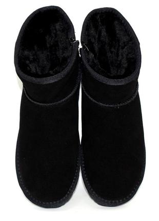 Стильні чорні зимові чоловічі уггі,угги,чоботи короткі з хутром,замшеві/натуральна замша,зима5 фото