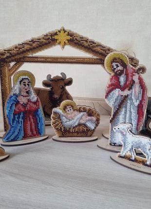 Рождественский вертеп ручная работа резьбово hand made