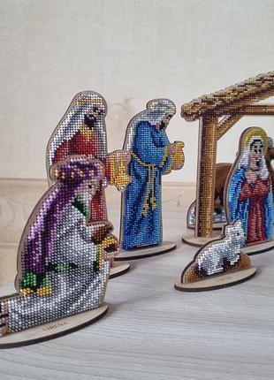 Рождественский вертеп ручная работа резьбово hand made