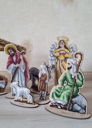 Рождественский вертеп ручная работа резьбово hand made