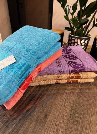 Качественные банные полотенца, двухсторонняя махра2 фото