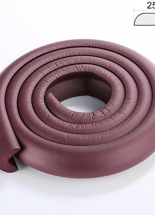 Лента угловая защитная на углы мебели. 2метра. темно-коричневая. "стандартная" толщина