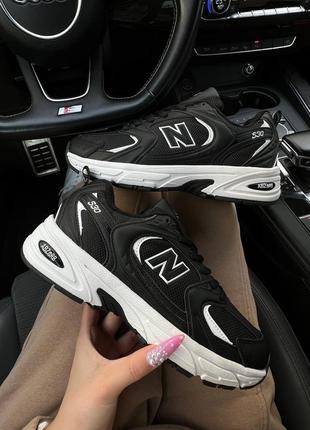 Зимові жіночі кросівки new balance 530 fleece termo black white