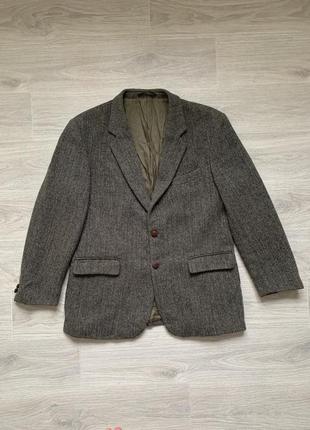 Мужской шерстяной пиджак harris tweed л-хл размер