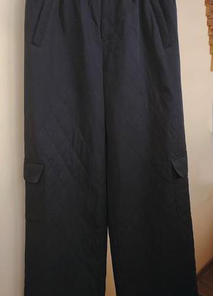 Утеплённые штаны палаццо, стёганые,на синтепоне2 фото