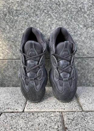 Мужские и женские кроссовки  adidas Semi yeezy boost 500 black 2