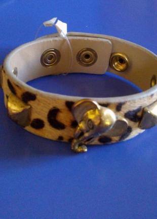 Новий брамлет шкіра хутро поні леопард італія