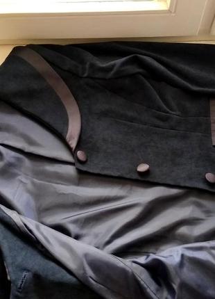 38р. велюровый костюм с юбкой, чернильного цвета lyckis4 фото