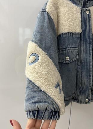 Зимняя джинсовая курточка для девочки