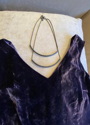 Маленька оксамитова сукня кольору баклажана précis petite3 фото
