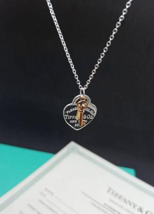 Брендовая подвеска сердце в стиле tiffany&co(тиффани)♥️2 фото
