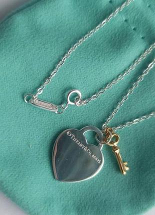 Брендовая подвеска сердце в стиле tiffany&co(тиффани)♥️5 фото