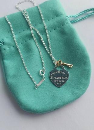 Брендовая подвеска сердце в стиле tiffany&co(тиффани)♥️4 фото