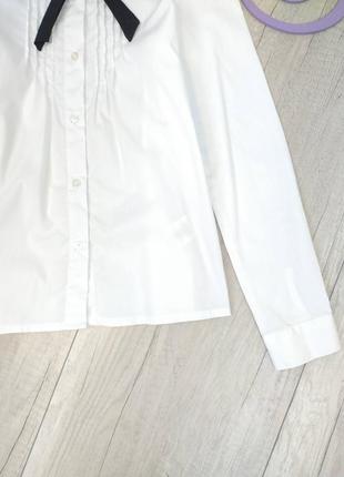Блузка для дівчинки gee jay girls біла з довгим рукавом розмір 152 (10-12 років)3 фото