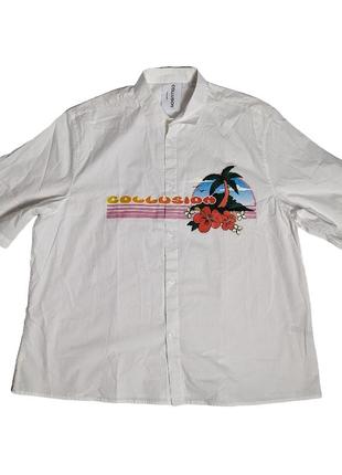 Рубашка с гавайским принтом collusion. гавайка. оверсайз