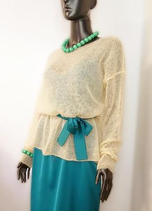 Комплект платья шелк и свитер паутинка размер s2 фото