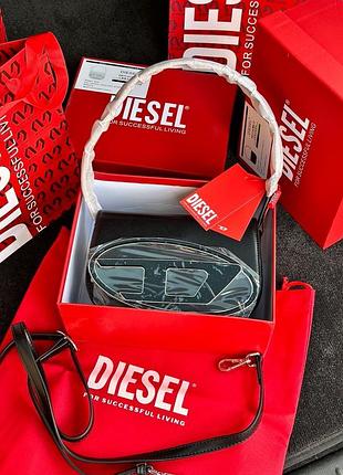 Сумка кроссбоди premium diesel 1dr iconic shoulder bag black