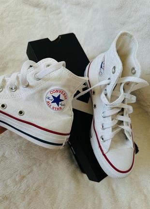 Оригінал! високі кеди конверс, білі вінтажні кеди від converse