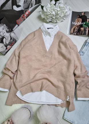 Пуловер оверсайз с вкраплениями шерсти h&amp;m2 фото