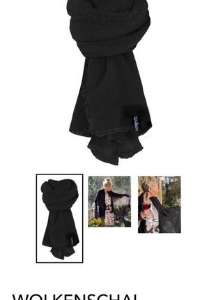 100% кашемір шарф wolkenschal kaschmir чорного кольору2 фото