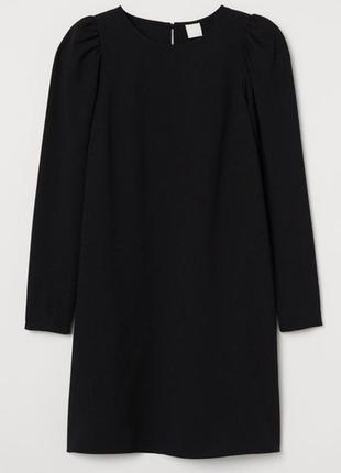 Чорна класична пряма силуетна сукня h&m