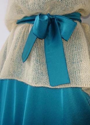 Комплект платья шелк и свитер паутинка размер s5 фото