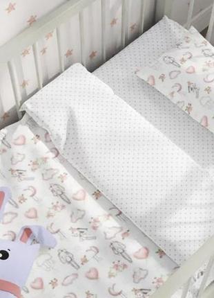 Натуральная хлопковая постельня рисетка в детскую кроватку тепик фея-чаровница