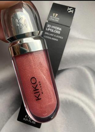 Хит продажи! kiko milano 3d hydra lipgloss. блеск для губ сияющий 17 тон