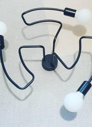 Люстра у стилі лофт на 3 лампи