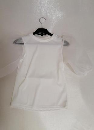 Распродаж футболка топ топ-пик блуза в рубчик лапша из объединения емки рукавами баст из органзы неб