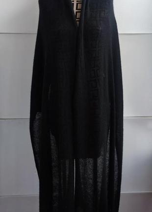 100% кашемір шарф wolkenschal kaschmir чорного кольору7 фото
