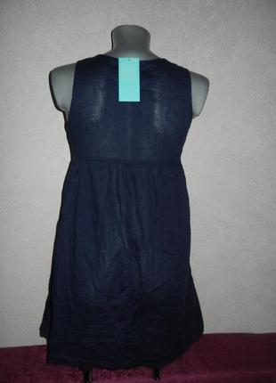 36/xs h&m синее платье, сарафан, пляжная туника, хлопок новый3 фото