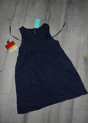 36/xs h&m синє плаття, сарафан, пляжна туніка, бавовна новий