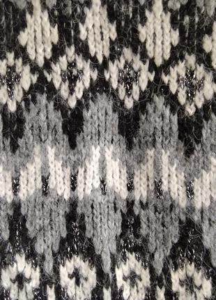 Оригинальный теплый джемпер в норвежском стиле от бренда mango свитер5 фото