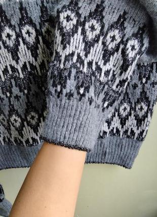 Оригинальный теплый джемпер в норвежском стиле от бренда mango свитер4 фото