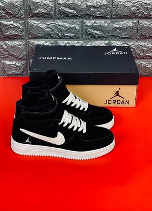 Мужские кроссовки air jordan, зимние меховые кроссовки джордан