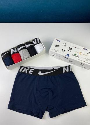 Набір боксерів труси-шорти з 5 шт nike reluxe подарунковий с3130 бавовна в коробці8 фото