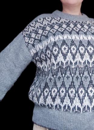 Оригінальний теплий джемпер у норвезькому стилі від бренду mango светр8 фото