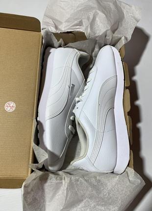 Распродажи&lt;unk&gt; кроссовки puma кожаные sport классические белые новые в коробке2 фото