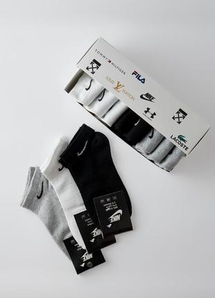 Комплект подарочных носков nike 8 пар 36-40 размер с3133 короткие носки в коробке2 фото