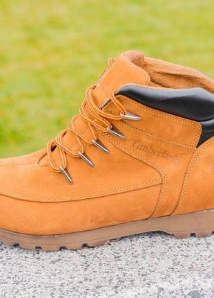 Ботинки мужские нубук timberland - рижий6 фото