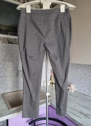 Брендовые модные трендовые укороченные топовые базовые хлопковые брюки штаны леггинсы в ромашки new look 14 xl хлопок6 фото