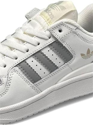 Женские кроссовки adidas forum 84 low white grey женккие кеды адедас форб бенлиэ с серим9 фото