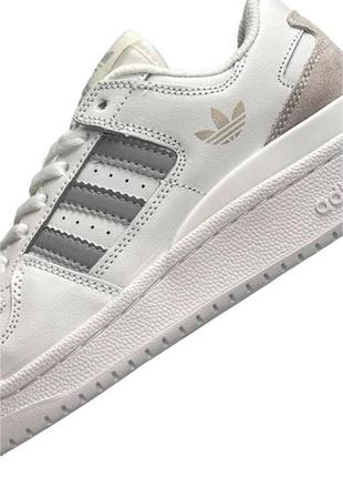 Женские кроссовки adidas forum 84 low white grey женккие кеды адедас форб бенлиэ с серим10 фото