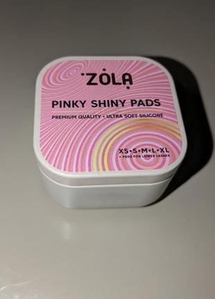 Валики силіконові для ламінування вій zola pinky shiny pads (xs. s. m. l. xl)