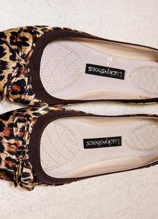 Балетки lucky shoes  новые туфли с  леопардовым принтом8 фото