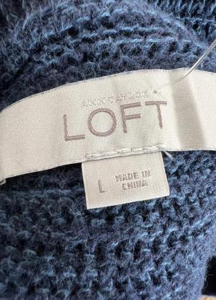 Синий котоновый свитер loft m/l свитер котон7 фото