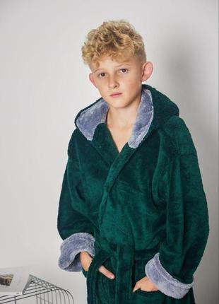 Халат детский махровый для мальчика. зимние халаты для детей и подростков.6 фото